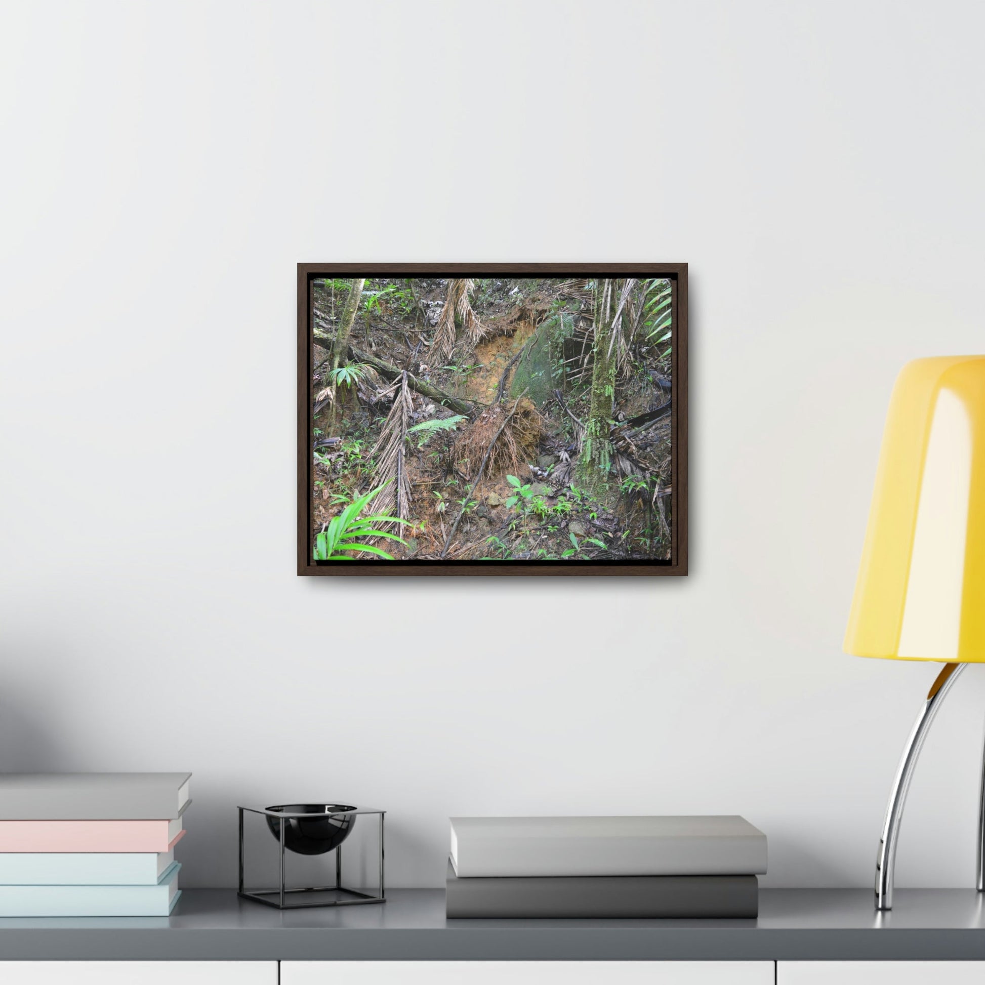 Horizontal Framed Premium Gallery Wrap Canvas - Holy Spirit River explorations - El Yunque rainforest PR - Green Forest Home
