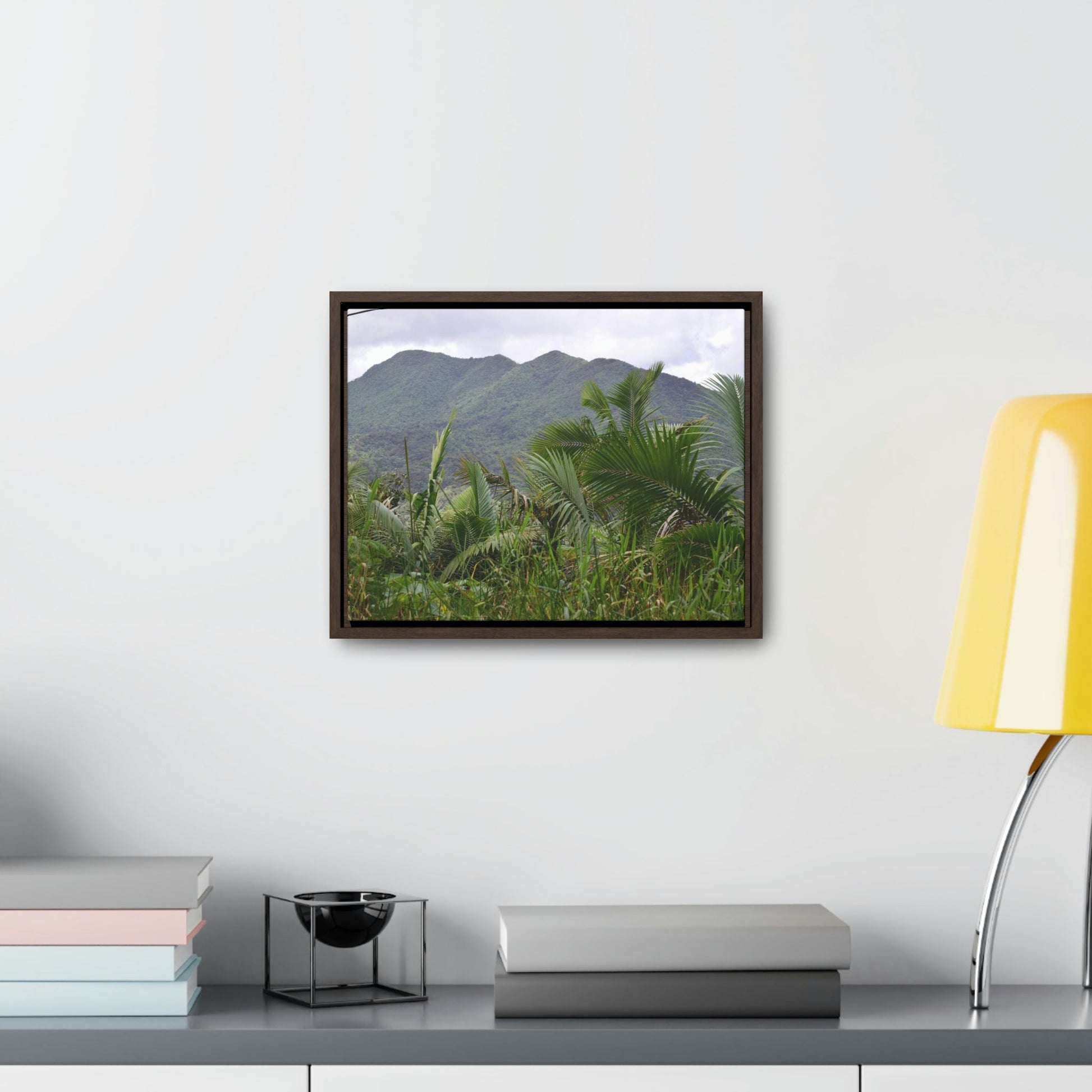Horizontal Framed Premium Gallery Wrap Canvas - Holy Spirit River explorations - El Yunque rainforest PR - Green Forest Home