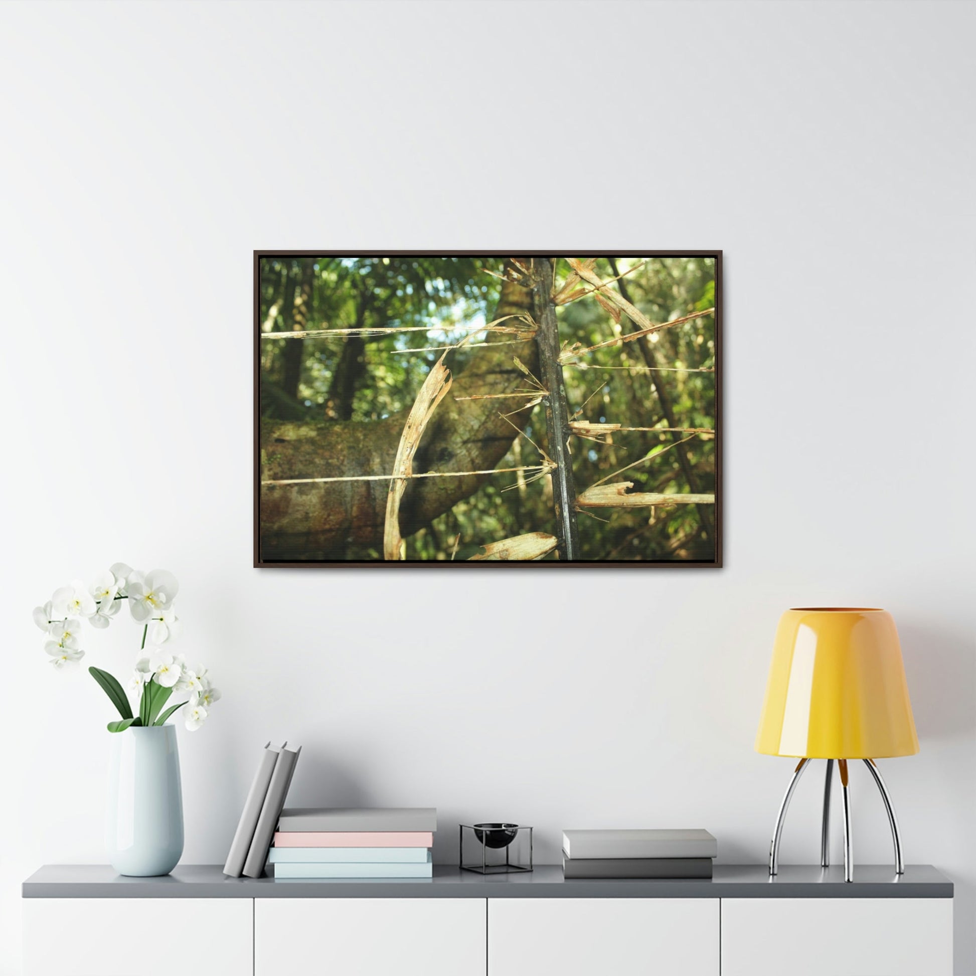 Horizontal Framed Premium Gallery Wrap Canvas - Holy Spirit River explorations - El Yunque rainforest PR - Green Forest Home