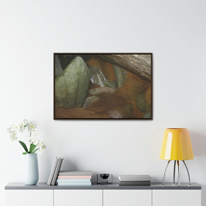 Horizontal Framed Premium Gallery Wrap Canvas - Holy Spirit River explorations - El Yunque rainforest PR - Green Forest Home