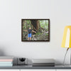 Horizontal Framed Premium Gallery Wrap Canvas - Holy Spirit River explorations - El Yunque rainforest PR - Green Forest Home