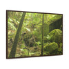 Horizontal Framed Premium Gallery Wrap Canvas - Holy Spirit River explorations - El Yunque rainforest PR - Green Forest Home