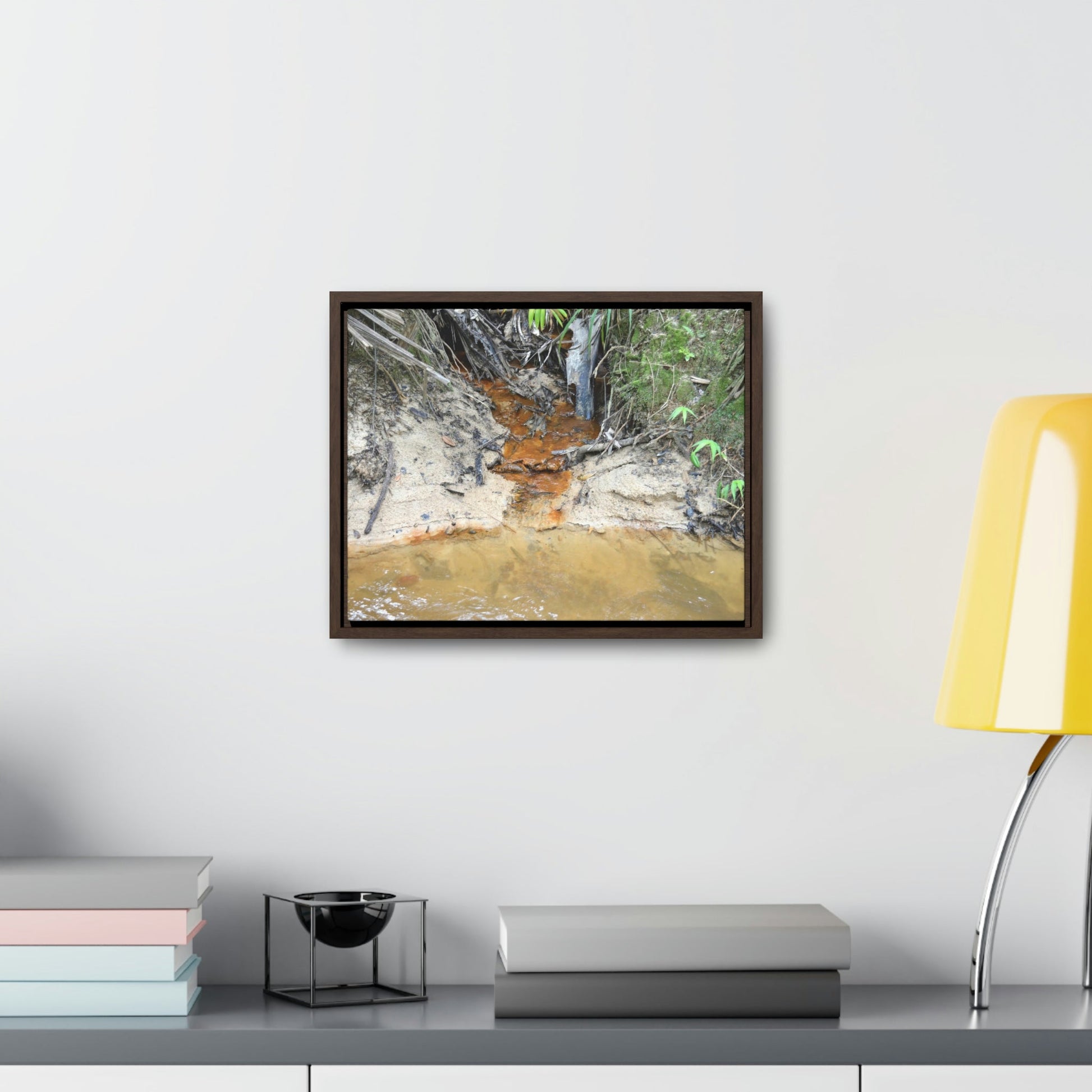 Horizontal Framed Premium Gallery Wrap Canvas - Holy Spirit River explorations - El Yunque rainforest PR - Green Forest Home