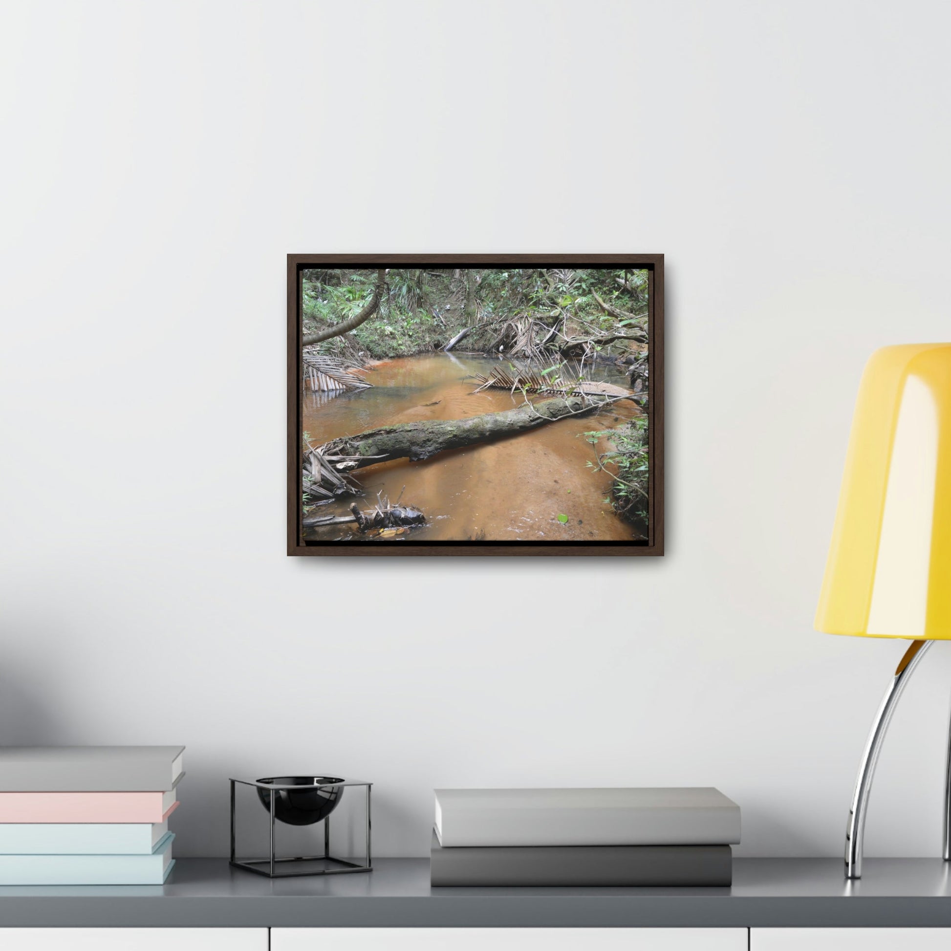 Horizontal Framed Premium Gallery Wrap Canvas - Holy Spirit River explorations - El Yunque rainforest PR - Green Forest Home