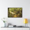 Horizontal Framed Premium Gallery Wrap Canvas - Holy Spirit River explorations - El Yunque rainforest PR - Green Forest Home