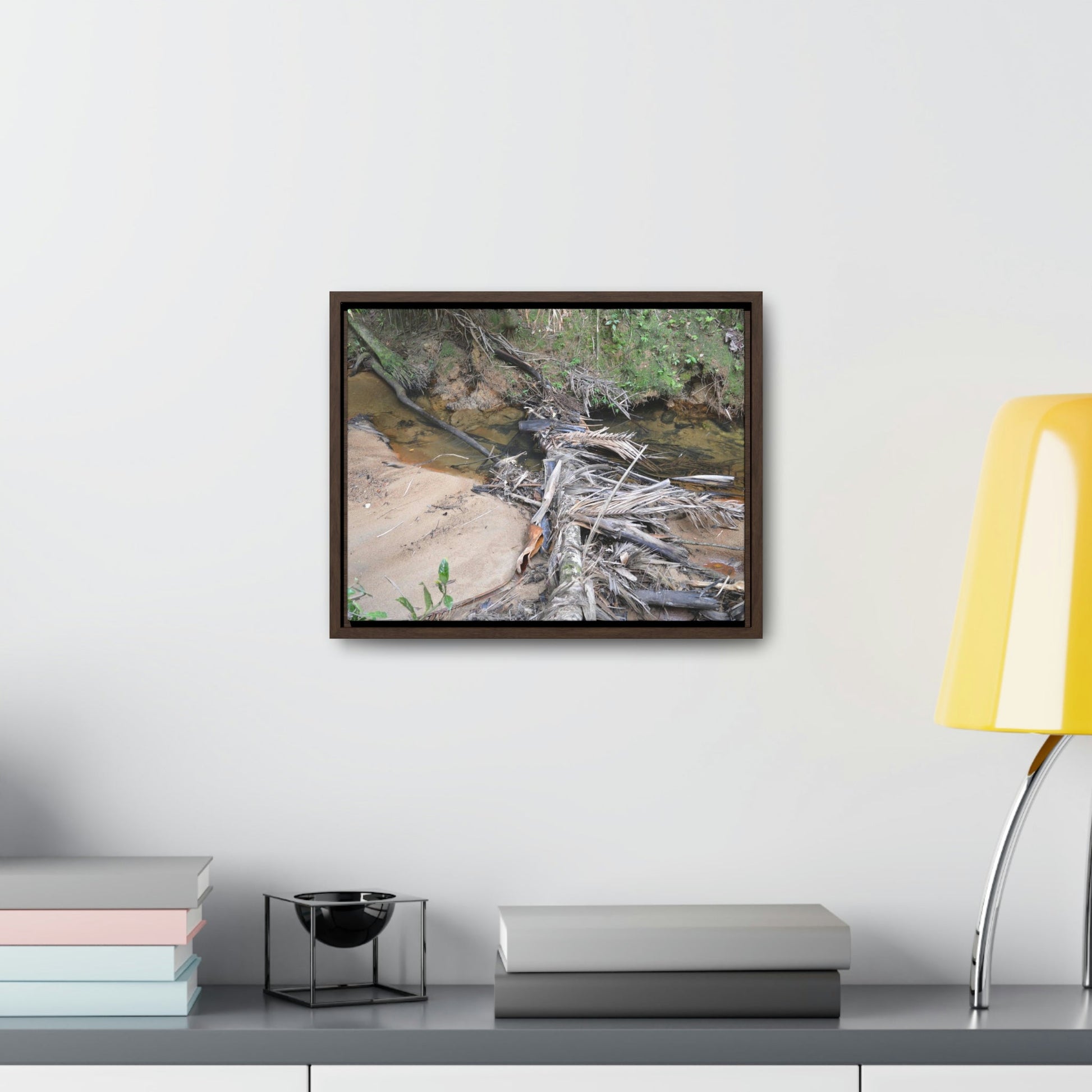 Horizontal Framed Premium Gallery Wrap Canvas - Holy Spirit River explorations - El Yunque rainforest PR - Green Forest Home