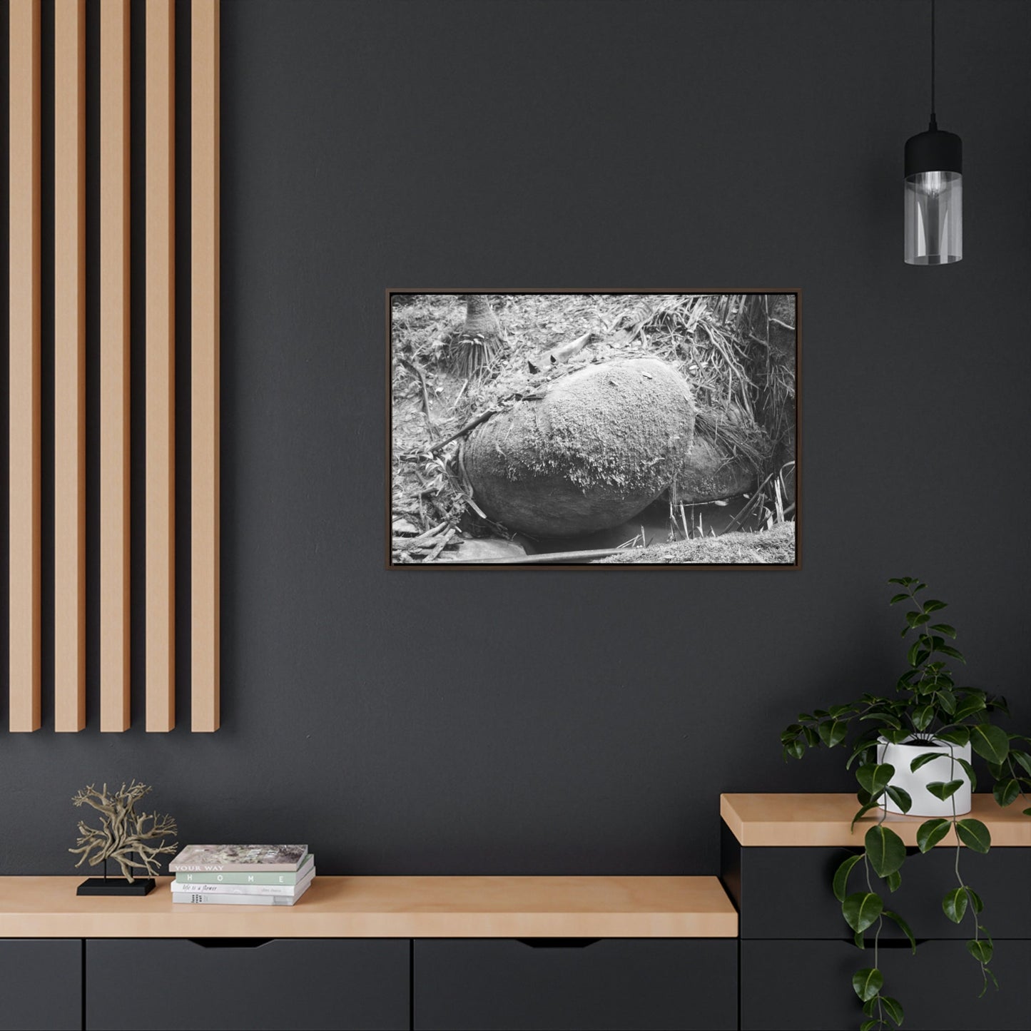 Horizontal Framed Premium Gallery Wrap Canvas - Holy Spirit River explorations - El Yunque rainforest PR - Green Forest Home