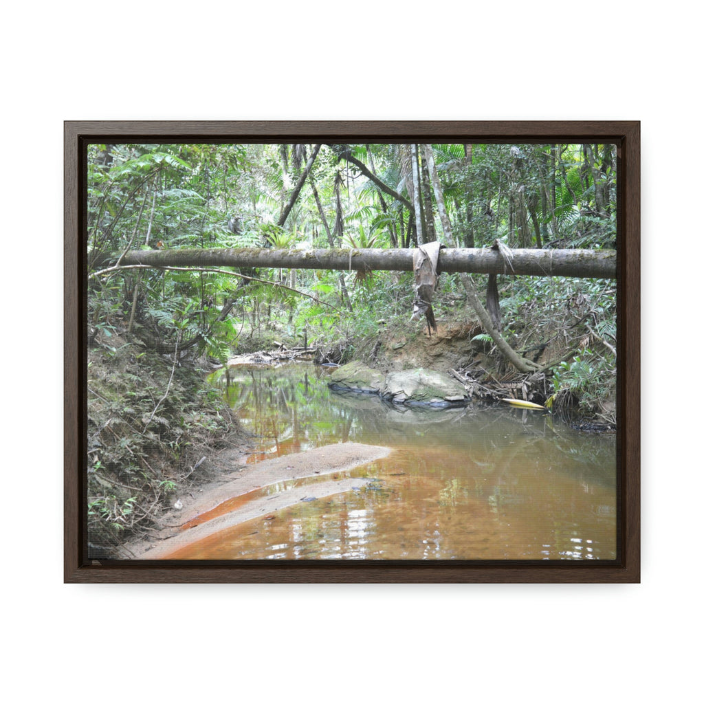 Horizontal Framed Premium Gallery Wrap Canvas - Holy Spirit River explorations - El Yunque rainforest PR - Green Forest Home