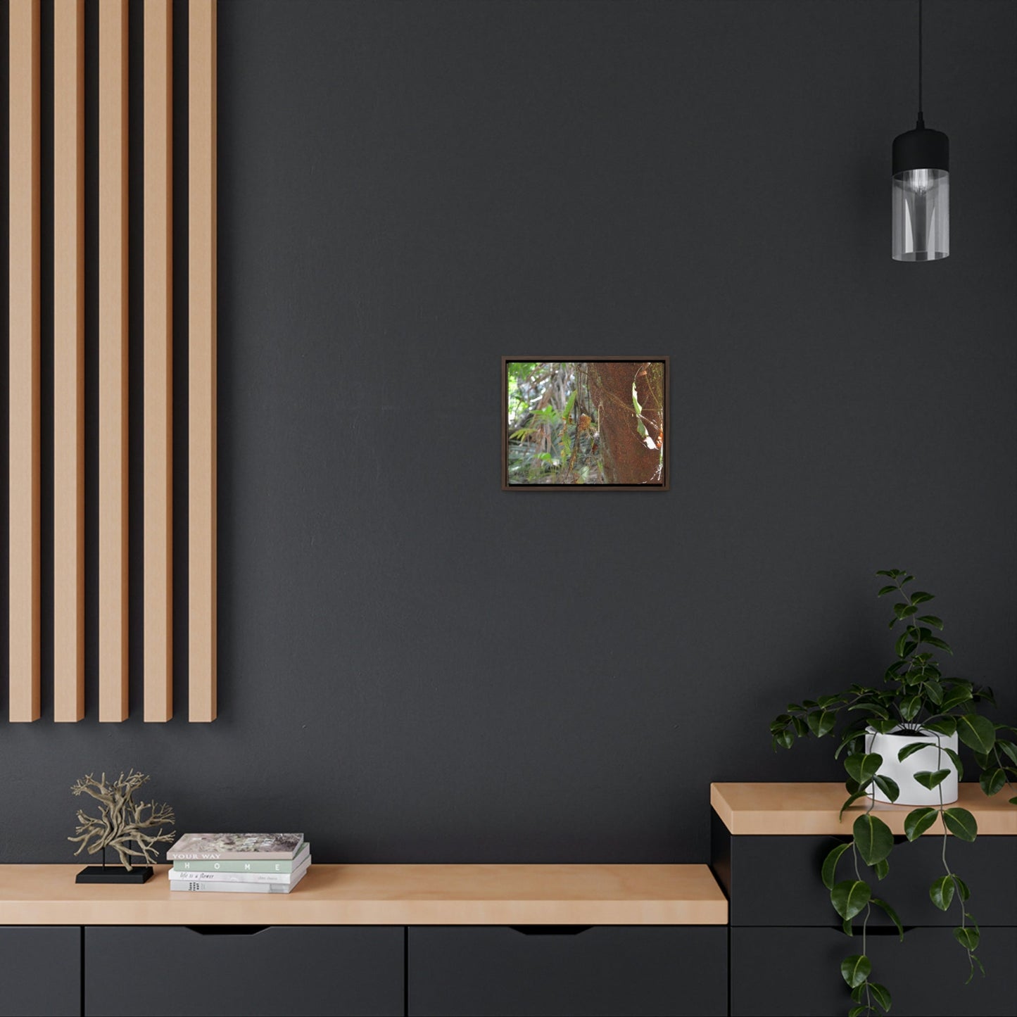 Horizontal Framed Premium Gallery Wrap Canvas - Holy Spirit River explorations - El Yunque rainforest PR - Green Forest Home