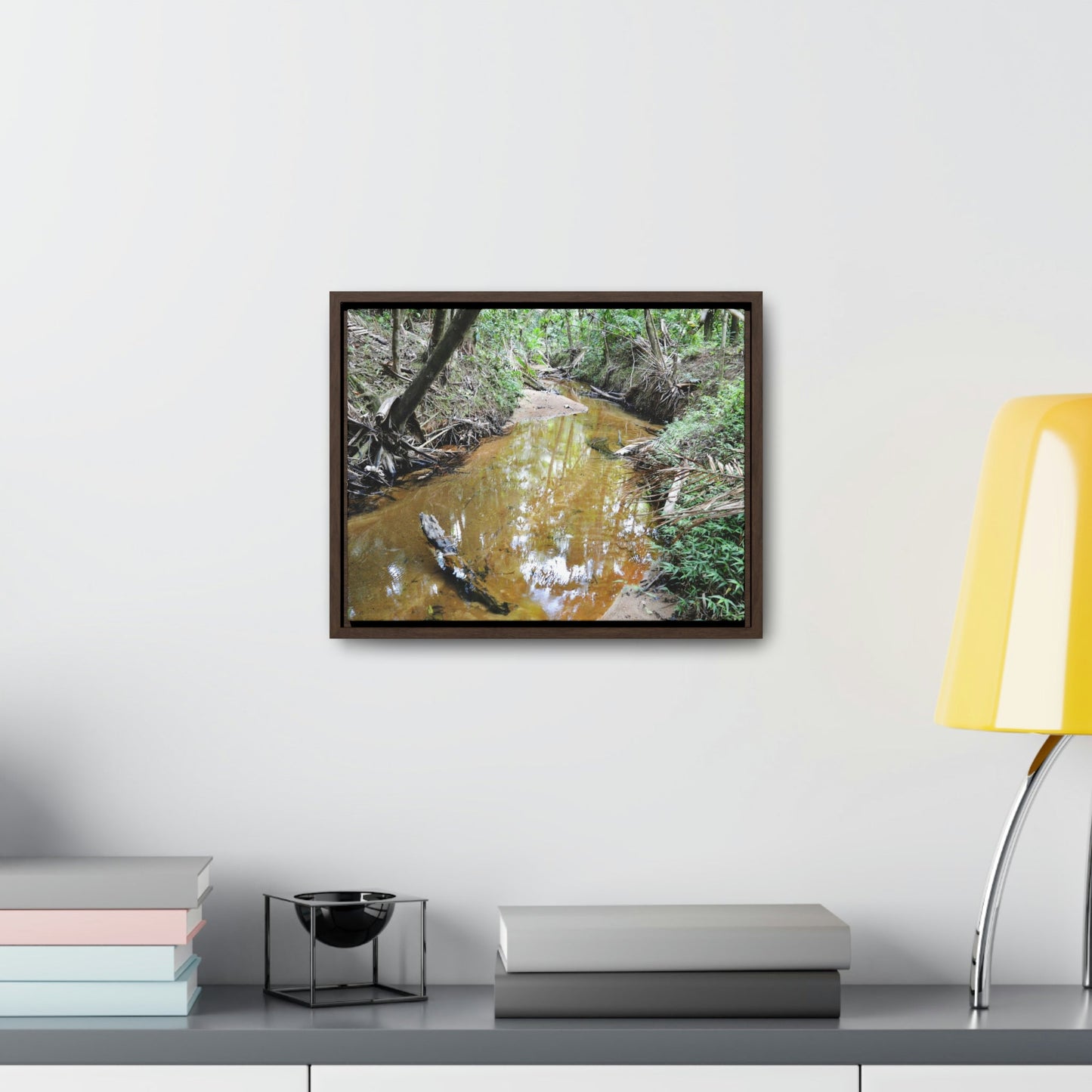 Horizontal Framed Premium Gallery Wrap Canvas - Holy Spirit River explorations - El Yunque rainforest PR - Green Forest Home