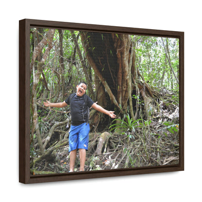 Horizontal Framed Premium Gallery Wrap Canvas - Holy Spirit River explorations - El Yunque rainforest PR - Green Forest Home