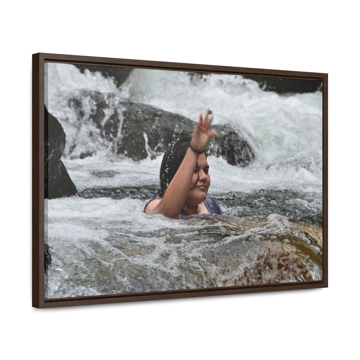 Horizontal Framed Premium Gallery Wrap Canvas - Holy Spirit River explorations - El Yunque rainforest PR - Green Forest Home