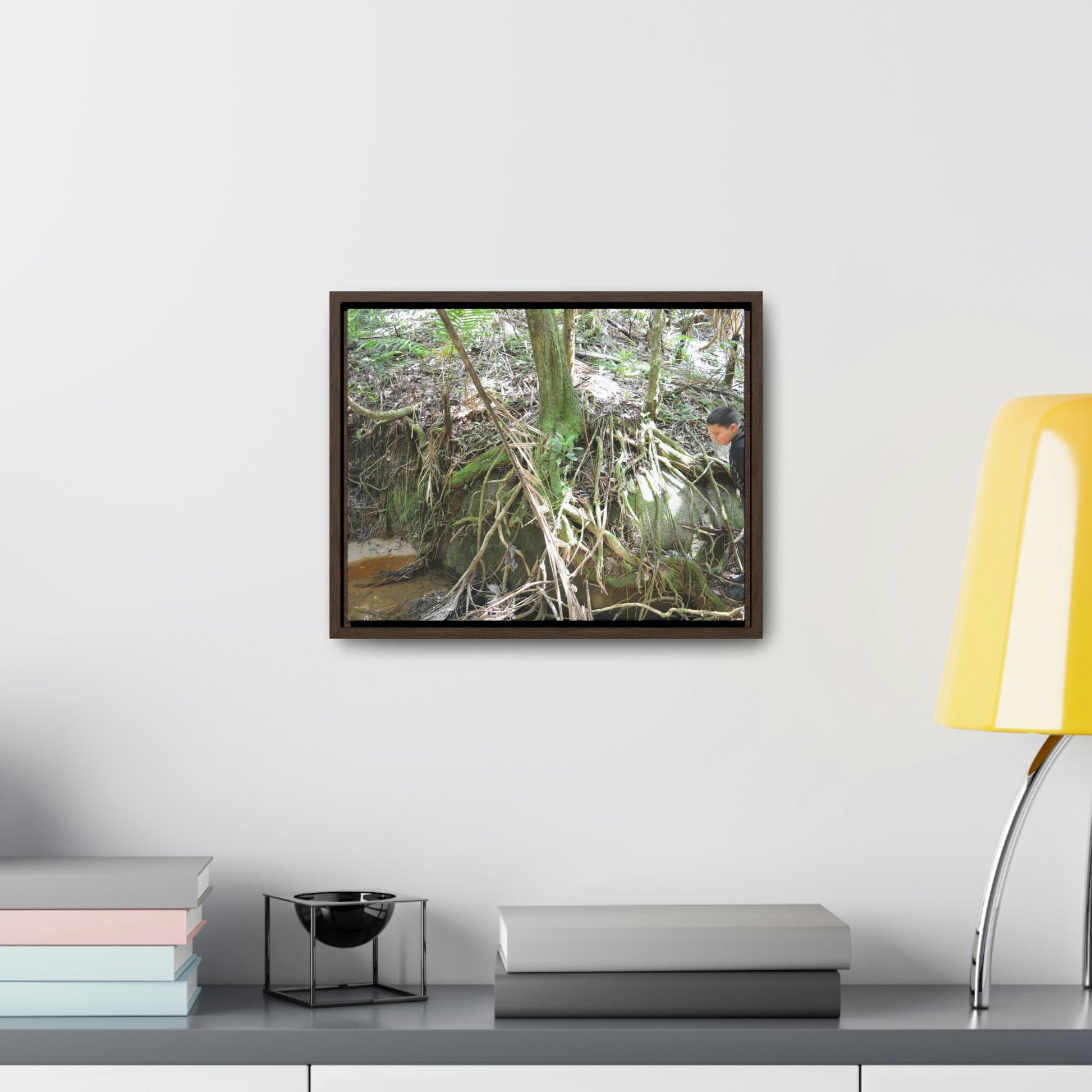 Horizontal Framed Premium Gallery Wrap Canvas - Holy Spirit River explorations - El Yunque rainforest PR - Green Forest Home