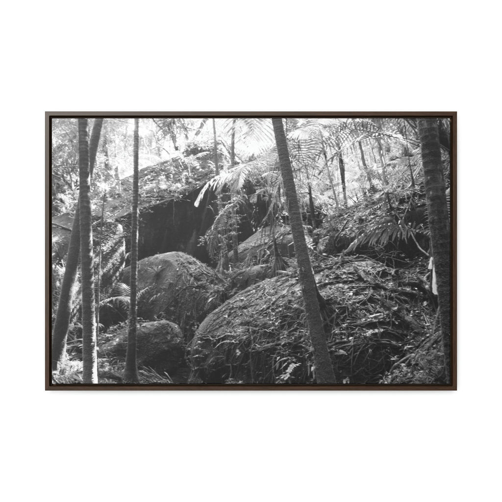 Horizontal Framed Premium Gallery Wrap Canvas - Holy Spirit River explorations - El Yunque rainforest PR - Green Forest Home
