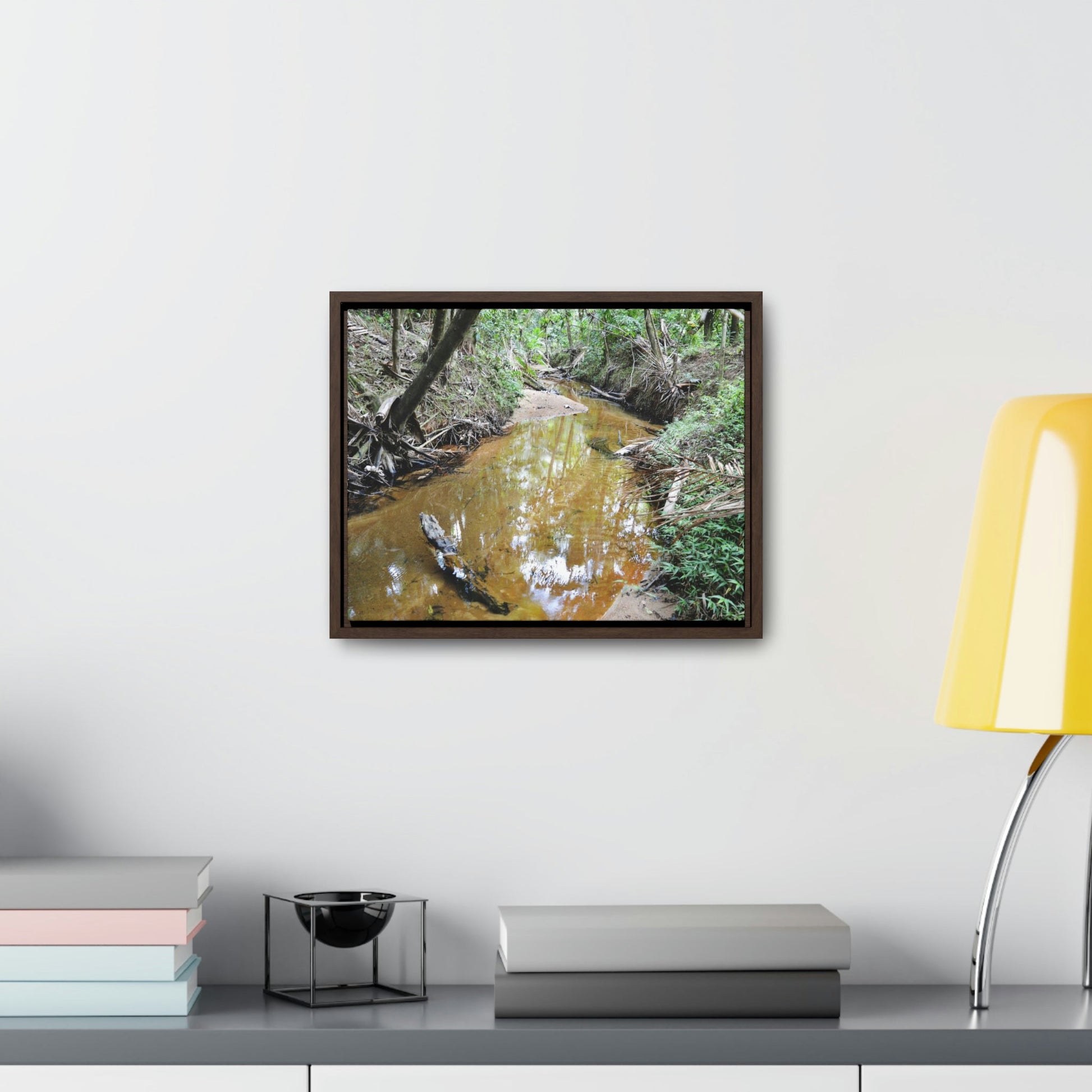 Horizontal Framed Premium Gallery Wrap Canvas - Holy Spirit River explorations - El Yunque rainforest PR - Green Forest Home