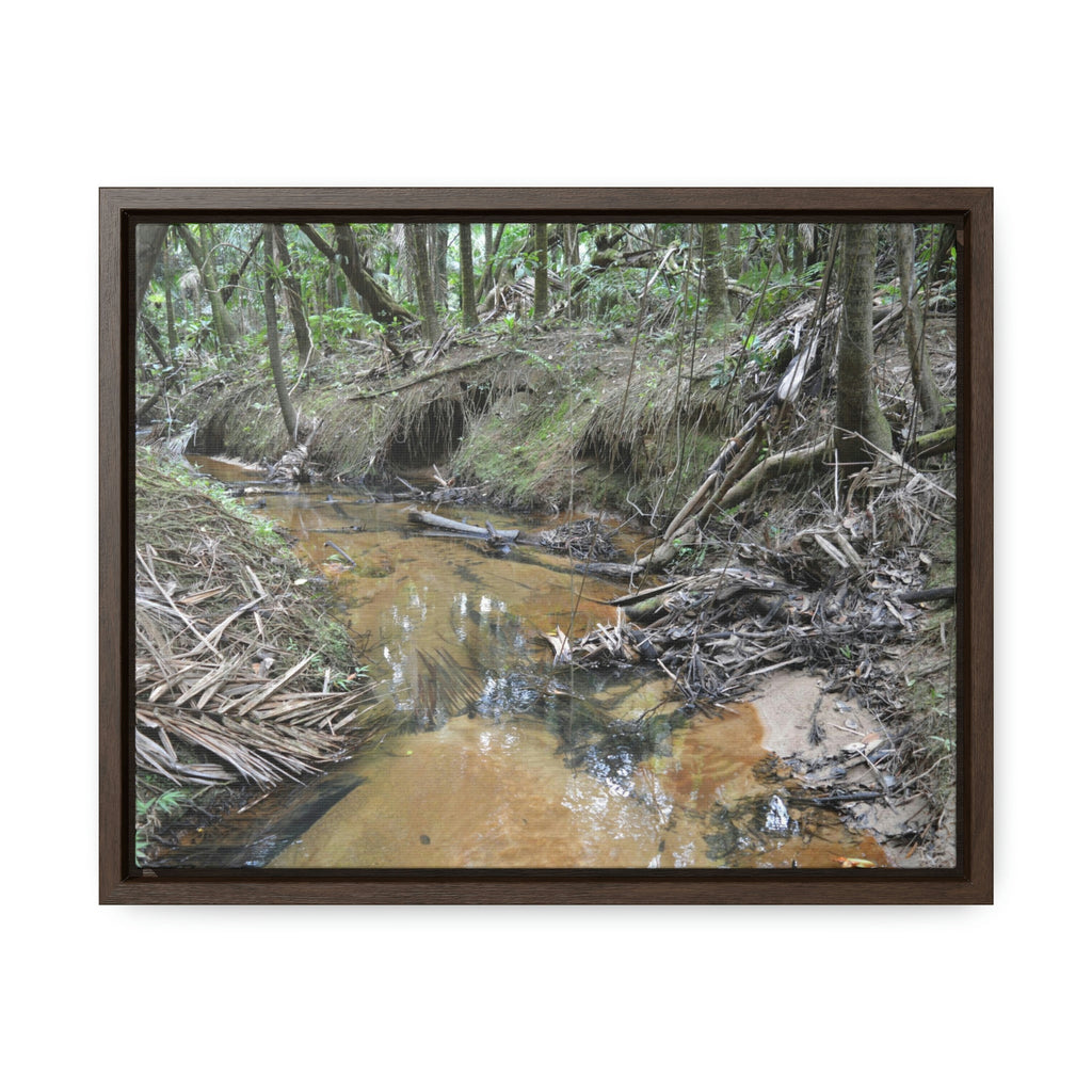 Horizontal Framed Premium Gallery Wrap Canvas - Holy Spirit River explorations - El Yunque rainforest PR - Green Forest Home