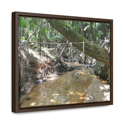 Horizontal Framed Premium Gallery Wrap Canvas - Holy Spirit River explorations - El Yunque rainforest PR - Green Forest Home