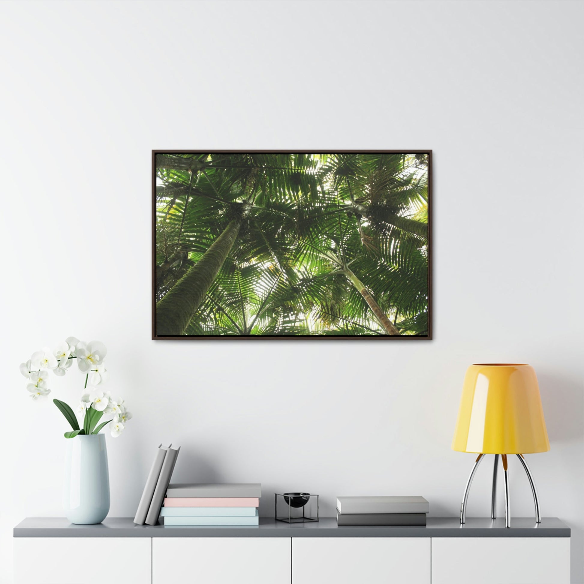 Horizontal Framed Premium Gallery Wrap Canvas - Holy Spirit River explorations - El Yunque rainforest PR - Green Forest Home