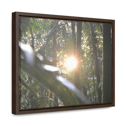 Horizontal Framed Premium Gallery Wrap Canvas - Holy Spirit River explorations - El Yunque rainforest PR - Green Forest Home