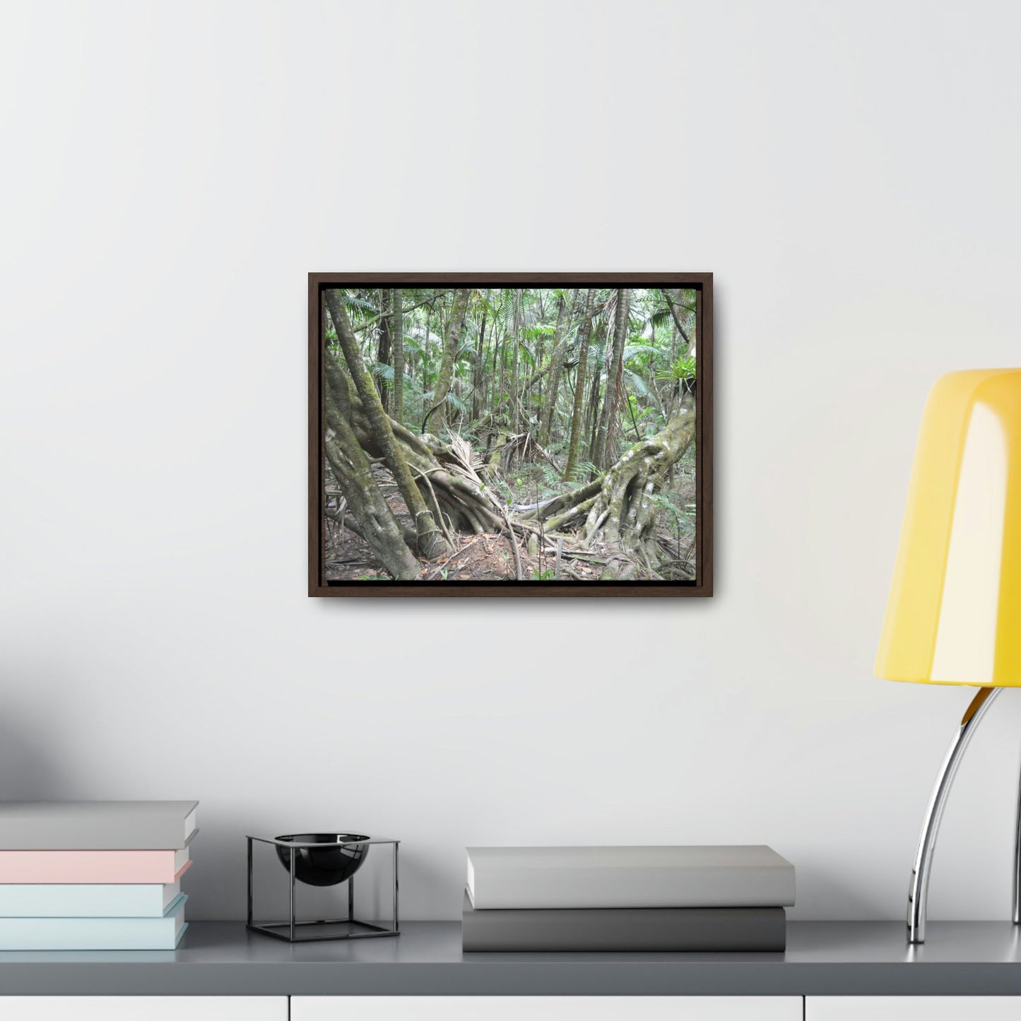 Horizontal Framed Premium Gallery Wrap Canvas - Holy Spirit River explorations - El Yunque rainforest PR - Green Forest Home