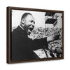 Horizontal Framed Premium Gallery Wrap Canvas - MARTIN LUTHER KING JR - IN CELEBRATION OF MAY 17 1957 MLK SPEECH - "GIVE US THE BALLOT" ADDRESS DELIVERED AT THE PRAYER PILGRIMAGE FOR FREEDOM IN WA. DC. - Green Forest Home