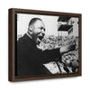 Horizontal Framed Premium Gallery Wrap Canvas - MARTIN LUTHER KING JR - IN CELEBRATION OF MAY 17 1957 MLK SPEECH - "GIVE US THE BALLOT" ADDRESS DELIVERED AT THE PRAYER PILGRIMAGE FOR FREEDOM IN WA. DC. - Green Forest Home