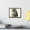 Horizontal Framed Premium Gallery Wrap Canvas - Queen Cleopatra on Egyptian Papyrus - Egypt - Ancient religions - Green Forest Home