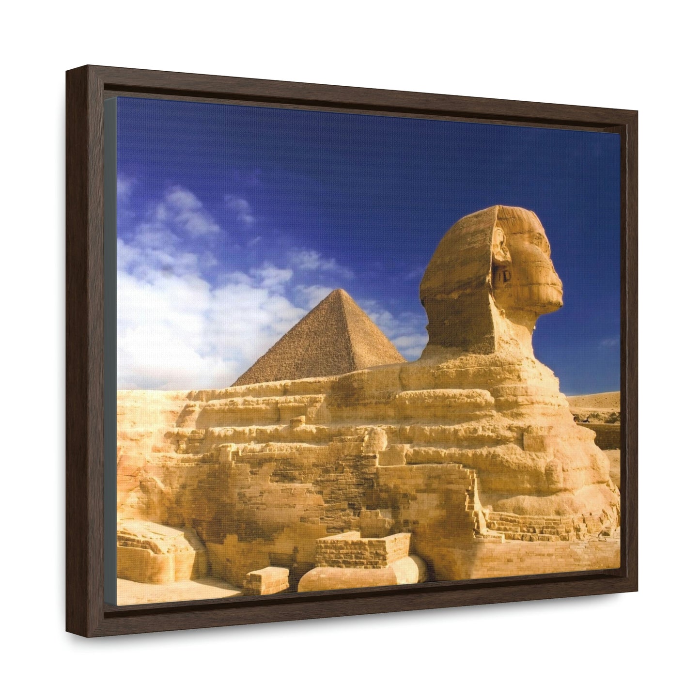 Horizontal Framed Premium Gallery Wrap Canvas - The Great Sphinx of Giza - Egypt - Ancient religions - Green Forest Home
