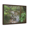 Horizontal Framed Premium Gallery Wrap Canvas - The Rio Sabana river - upper sections after Hurr. Maria - El Yunque rainforest PR - No3 - Green Forest Home