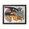 Horizontal Framed Premium Gallery Wrap Canvas - The symbol of Pharaoh Painting on Papyrus - Egypt - Ancient religions - Green Forest Home