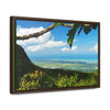 Horizontal Framed Premium Gallery Wrap Canvas - View of El Yunque before Maria - historic view at 3,175 feet from Tres Picachos - Green Forest Home