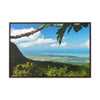 Horizontal Framed Premium Gallery Wrap Canvas - View of El Yunque before Maria - historic view at 3,175 feet from Tres Picachos - Green Forest Home