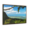 Horizontal Framed Premium Gallery Wrap Canvas - View of El Yunque before Maria - historic view at 3,175 feet from Tres Picachos - Green Forest Home