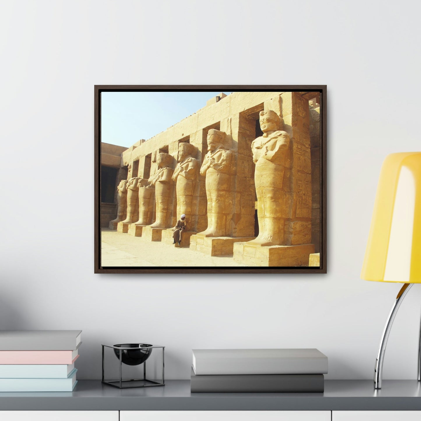 Horizontal Framed Premium Gallery Wrap Canvas - View of Luxor Temple - Egypt - Ancient religions - Green Forest Home