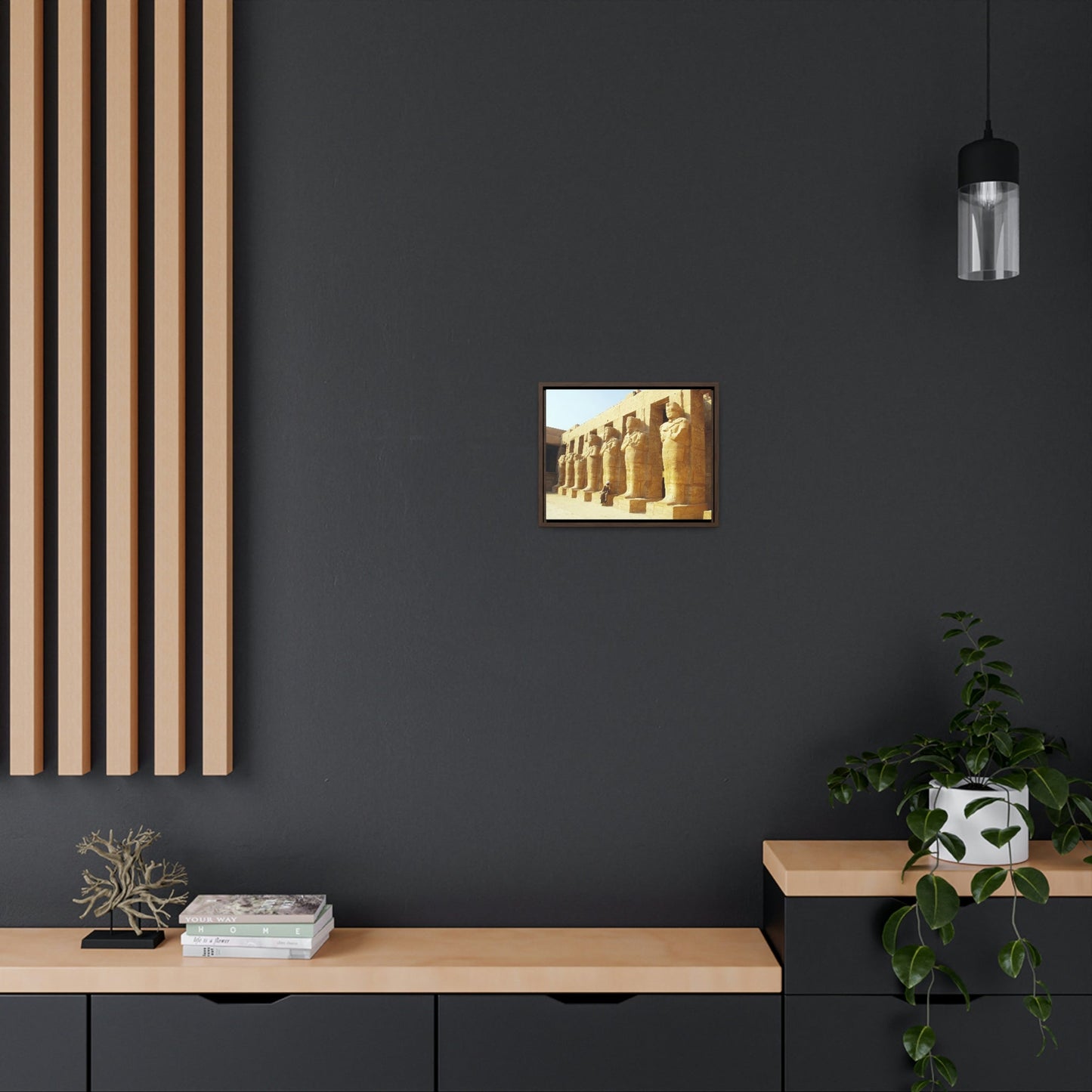 Horizontal Framed Premium Gallery Wrap Canvas - View of Luxor Temple - Egypt - Ancient religions - Green Forest Home