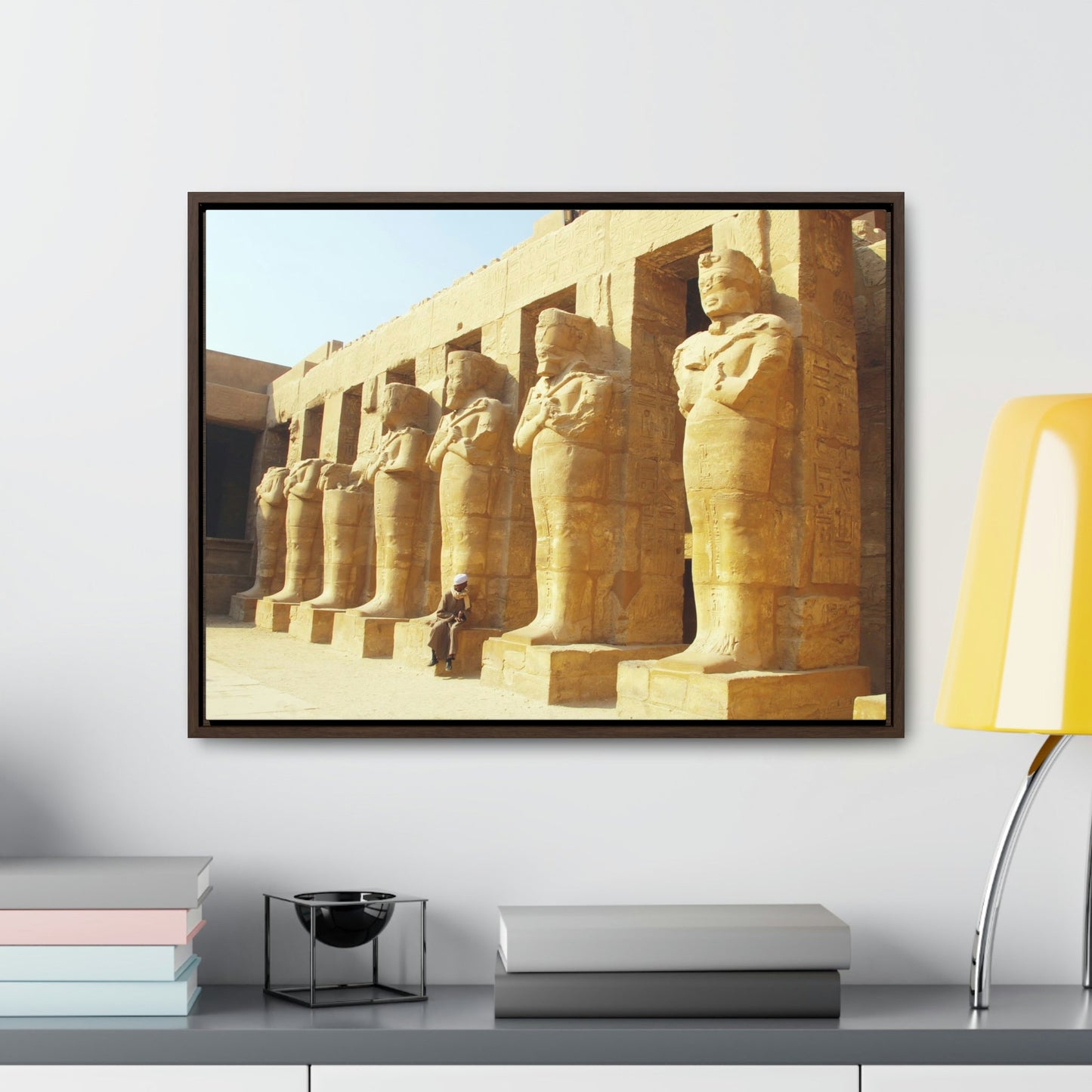 Horizontal Framed Premium Gallery Wrap Canvas - View of Luxor Temple - Egypt - Ancient religions - Green Forest Home