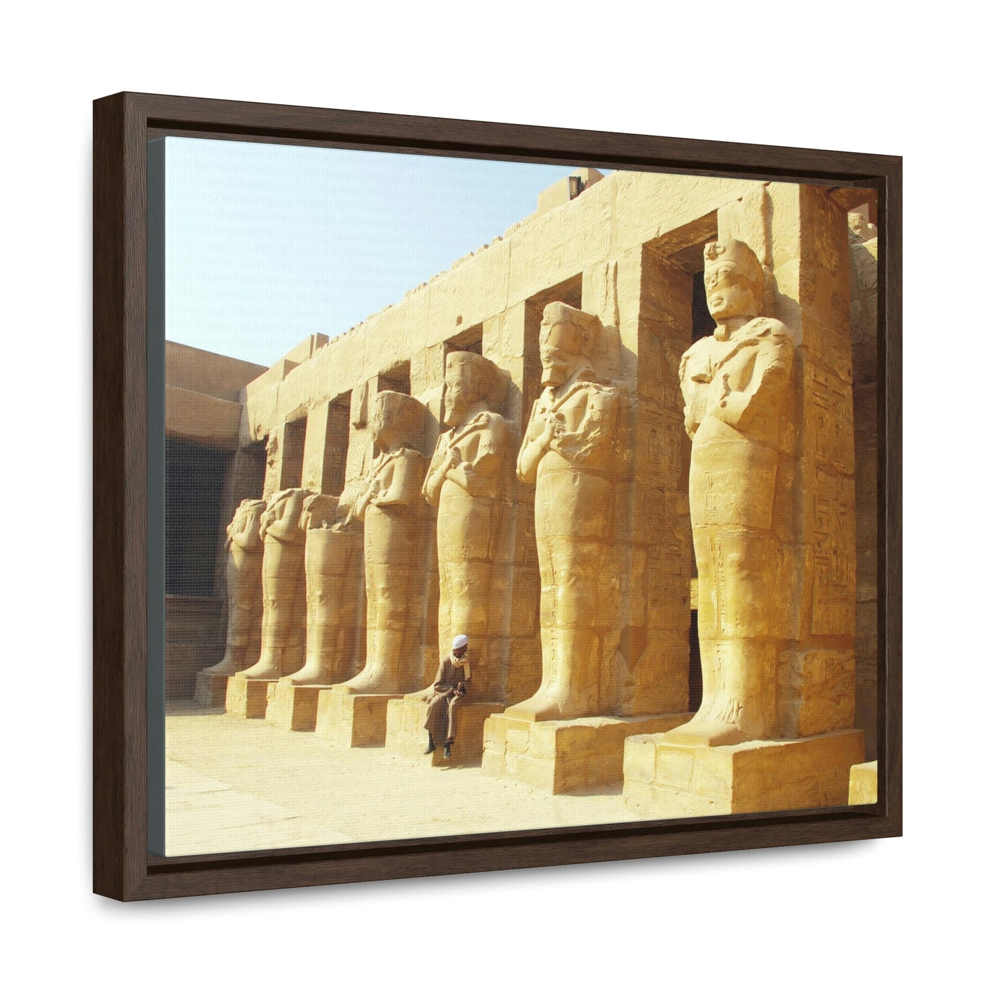 Horizontal Framed Premium Gallery Wrap Canvas - View of Luxor Temple - Egypt - Ancient religions - Green Forest Home