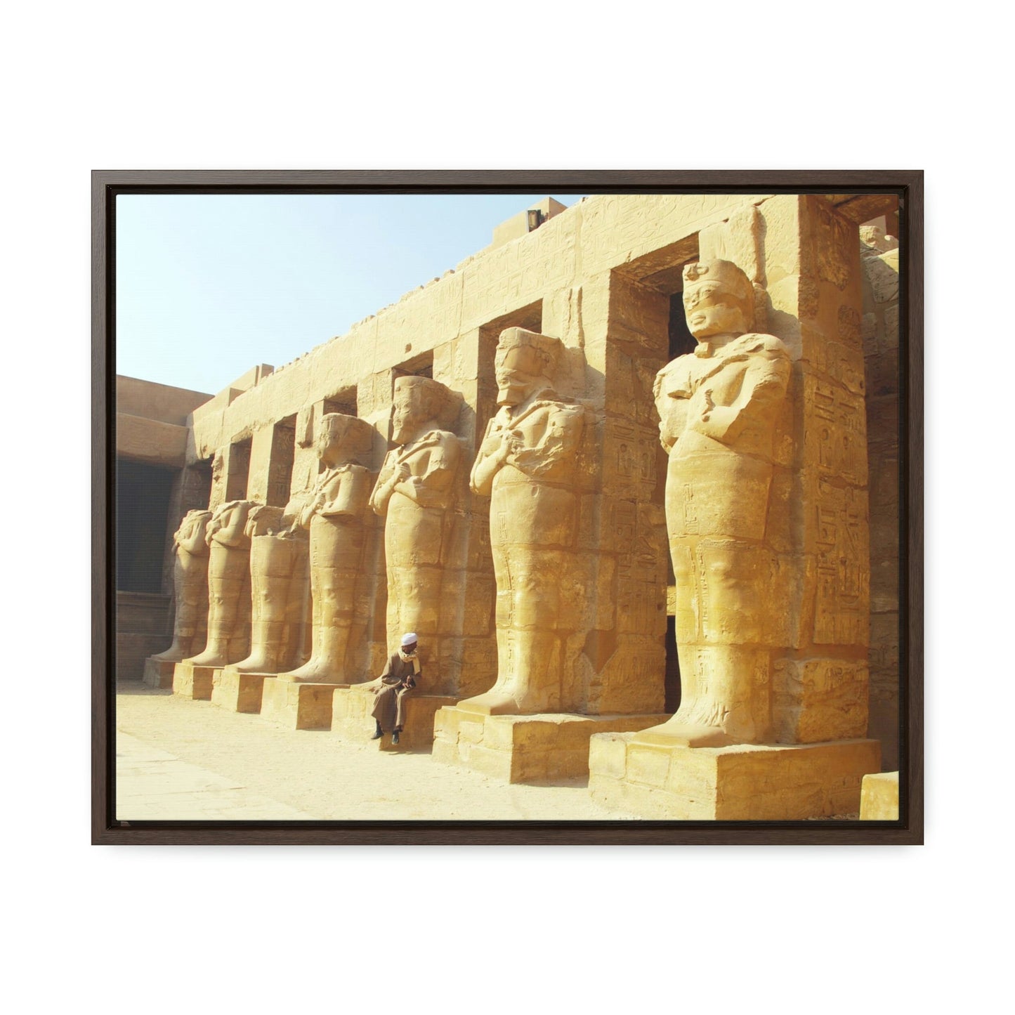 Horizontal Framed Premium Gallery Wrap Canvas - View of Luxor Temple - Egypt - Ancient religions - Green Forest Home