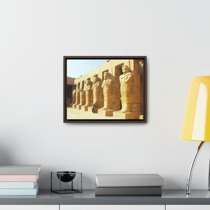 Horizontal Framed Premium Gallery Wrap Canvas - View of Luxor Temple - Egypt - Ancient religions - Green Forest Home