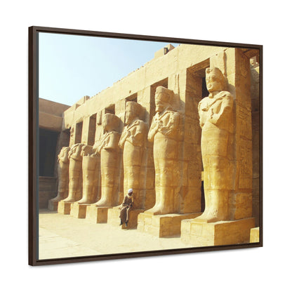 Horizontal Framed Premium Gallery Wrap Canvas - View of Luxor Temple - Egypt - Ancient religions - Green Forest Home