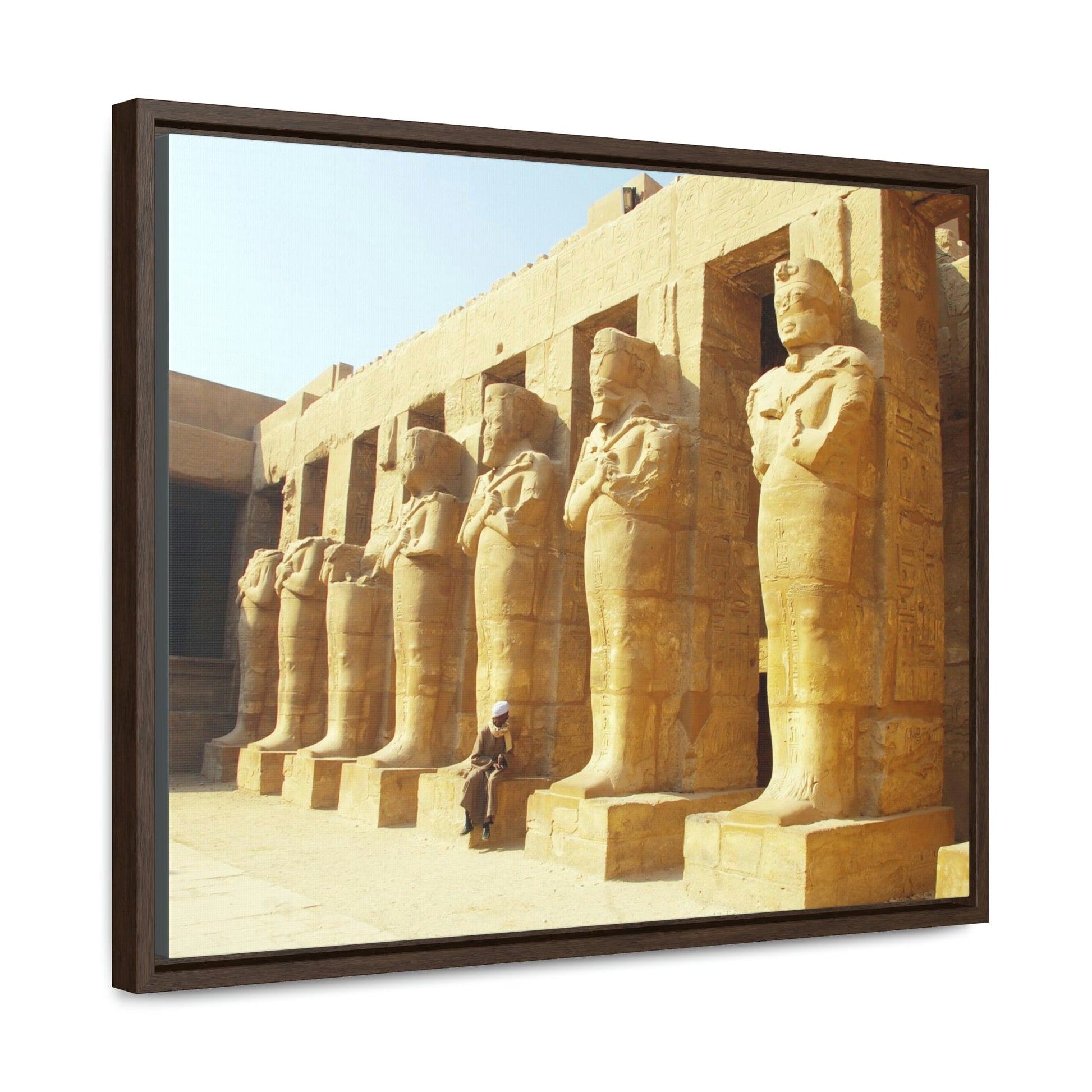 Horizontal Framed Premium Gallery Wrap Canvas - View of Luxor Temple - Egypt - Ancient religions - Green Forest Home
