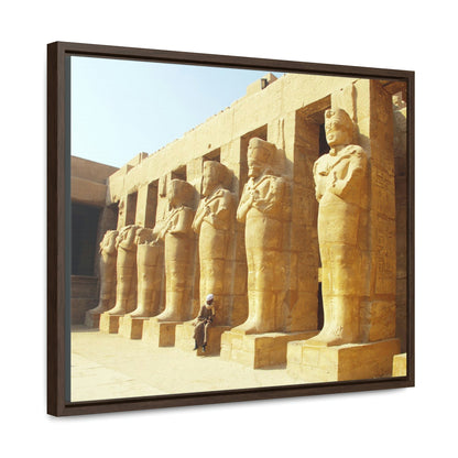 Horizontal Framed Premium Gallery Wrap Canvas - View of Luxor Temple - Egypt - Ancient religions - Green Forest Home