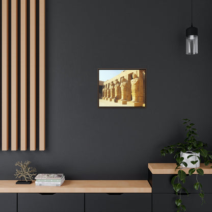 Horizontal Framed Premium Gallery Wrap Canvas - View of Luxor Temple - Egypt - Ancient religions - Green Forest Home