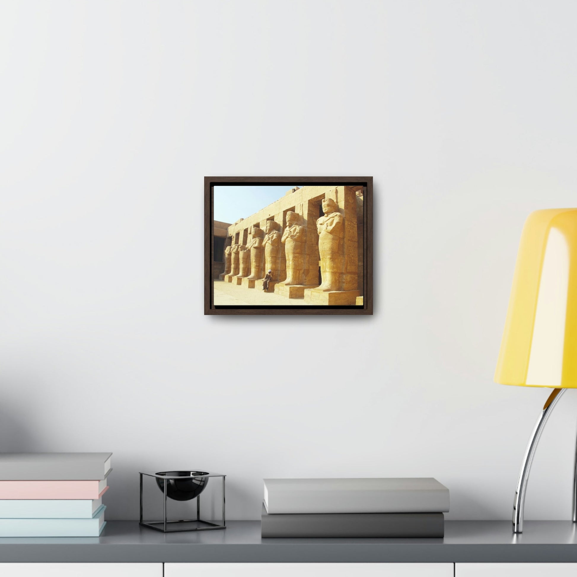 Horizontal Framed Premium Gallery Wrap Canvas - View of Luxor Temple - Egypt - Ancient religions - Green Forest Home