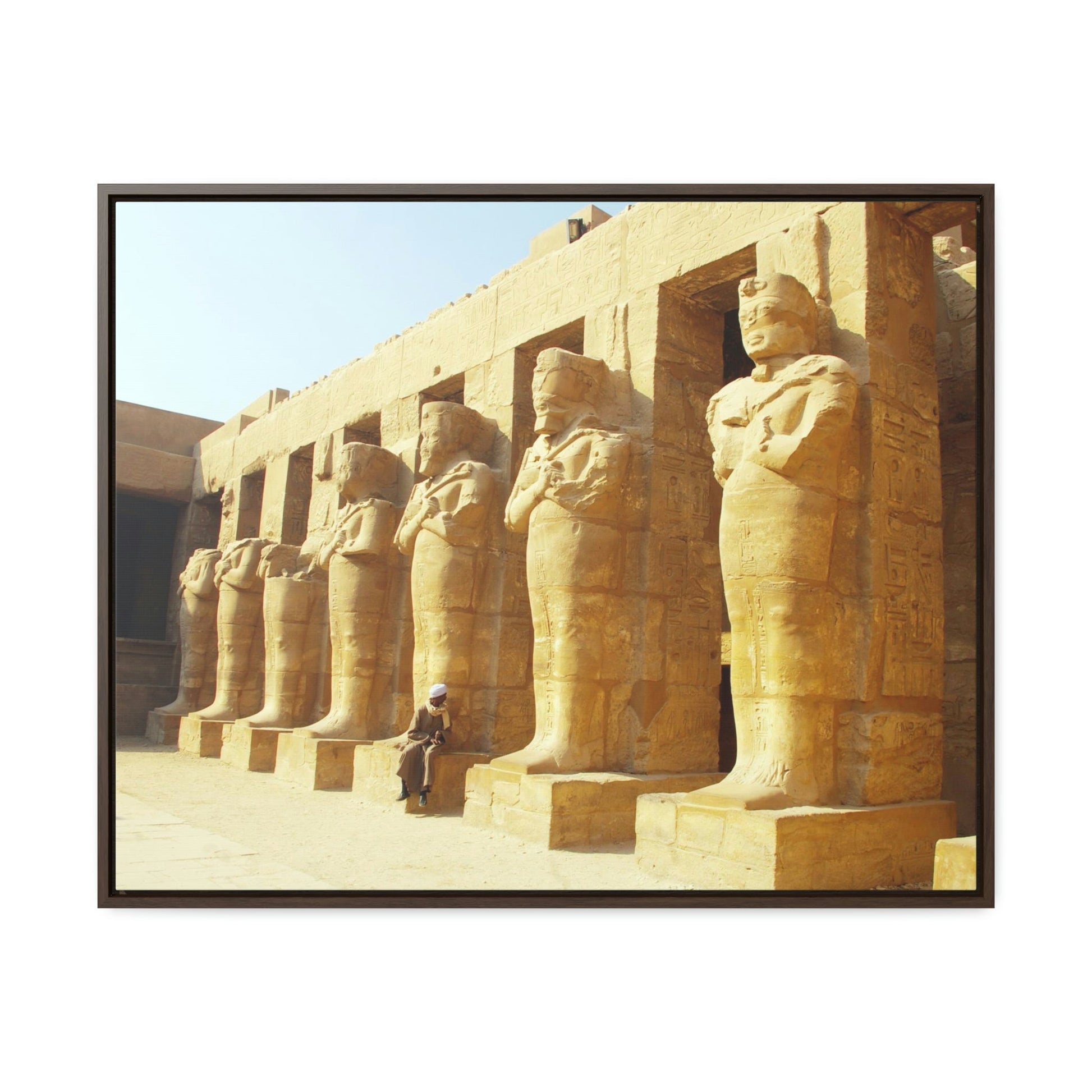 Horizontal Framed Premium Gallery Wrap Canvas - View of Luxor Temple - Egypt - Ancient religions - Green Forest Home