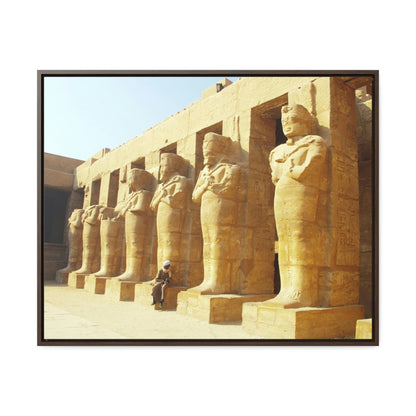Horizontal Framed Premium Gallery Wrap Canvas - View of Luxor Temple - Egypt - Ancient religions - Green Forest Home