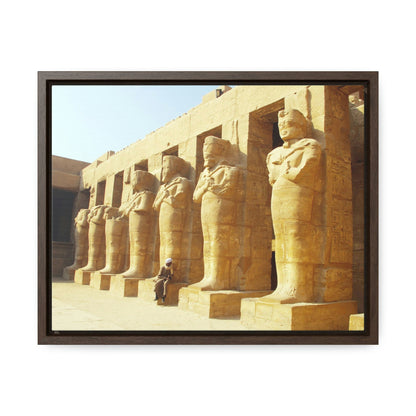 Horizontal Framed Premium Gallery Wrap Canvas - View of Luxor Temple - Egypt - Ancient religions - Green Forest Home