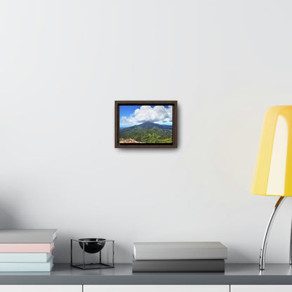 Horizontal Framed Premium Gallery Wrap Canvas - Views from El Yunque rainforest in Puerto Rico - awesome view from Mt Britton - Green Forest Home