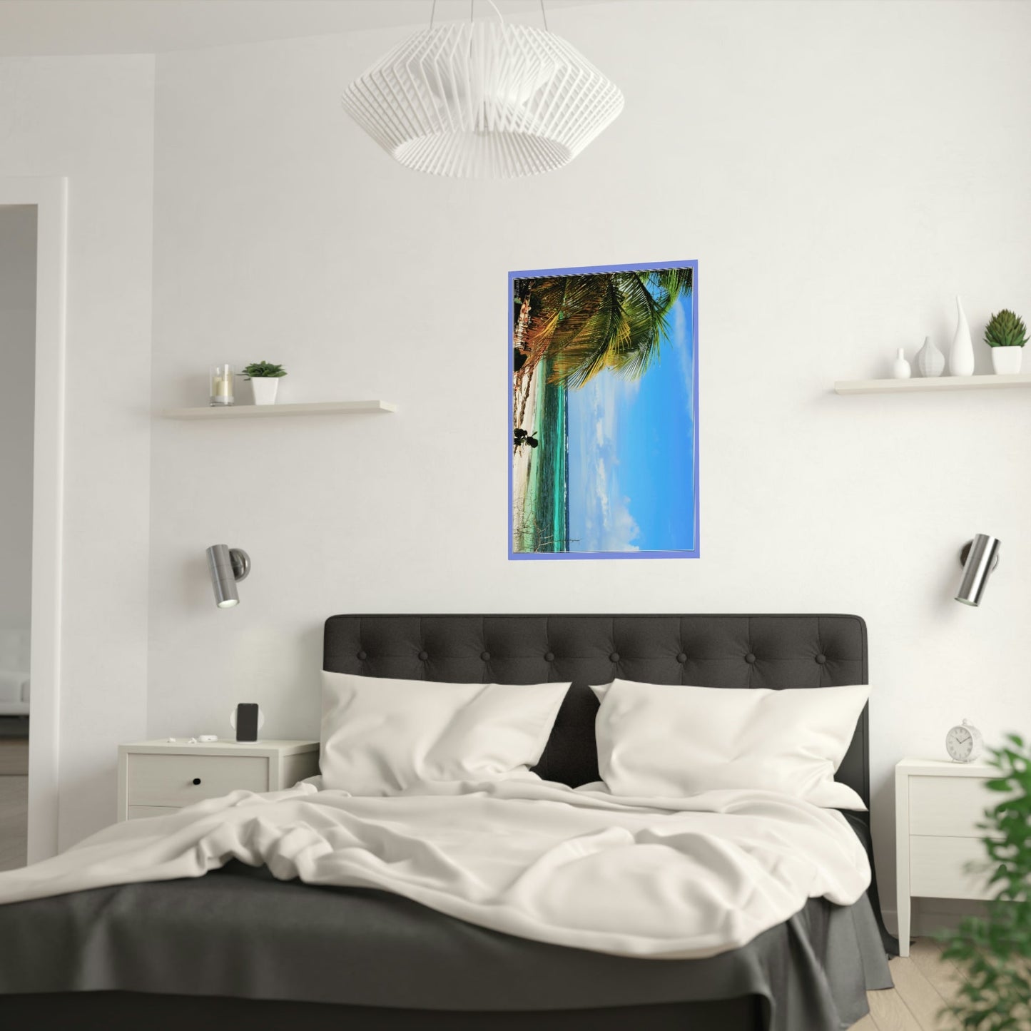 Low cost quality Posters - Pristine and remote - Pajaros Beach blue sky in Mona Island PR - Green Forest Home