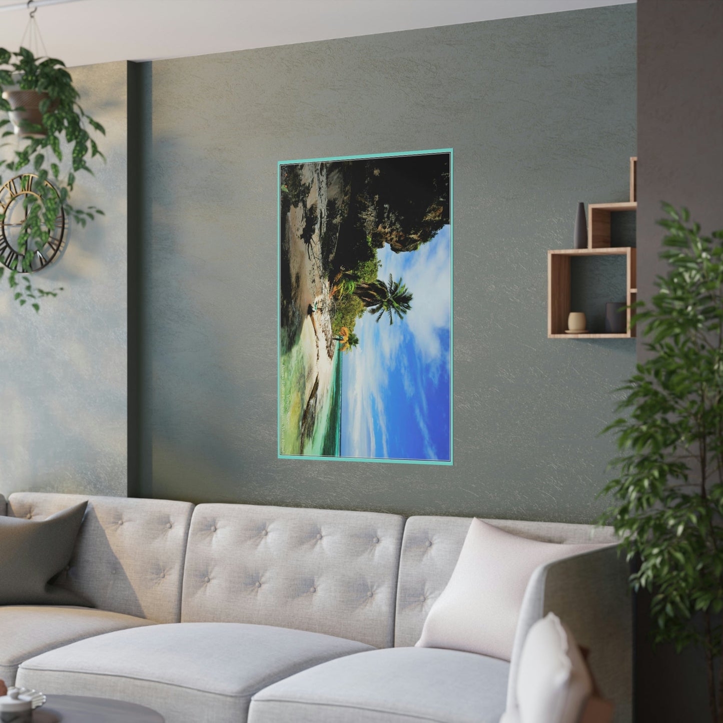 Low cost quality Posters - Pristine and remote - Pajaros Beach edge/caves in Mona Island PR - Green Forest Home